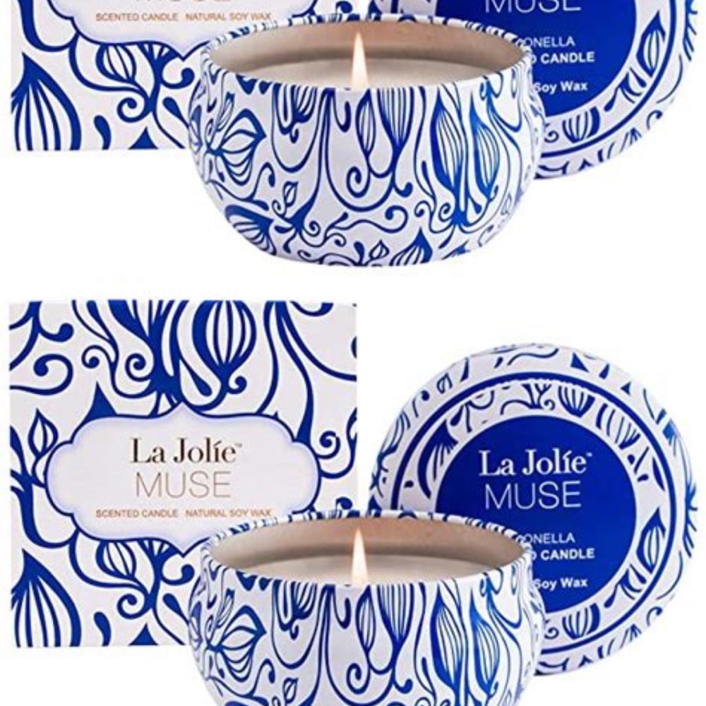 🎉HP🥳🖤la jolie Muse Candle set of 3 CITRONELLA SCENTED 🖤